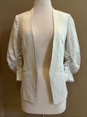 NWT H&M open linen blend blazer